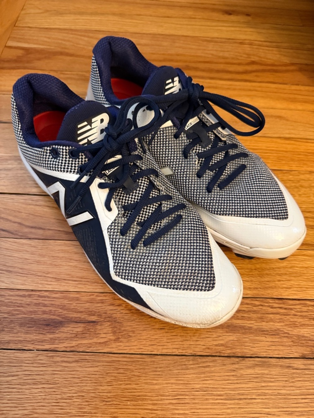 New Balance Navy and White Performance Molded Baseball Cleats